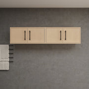 Victoria 60" Solid Wood Overhead Bathroom Vanity Linen Cabinet in Yellow Oak by Better Vanity