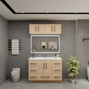 Victoria 48" Solid Wood Freestanding Bathroom Vanity in Yellow Oak | Better Vanity Solid Wood Floating Vanities