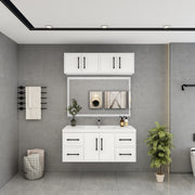 Victoria 48" Solid Wood Floating Bathroom Vanity in Gloss White | Better Vanity Solid Wood Floating Vanities