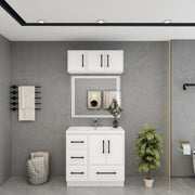 Victoria 36" Solid Wood Freestanding Bathroom Vanity in Gloss White | Better Vanity Solid Wood Floating Vanities