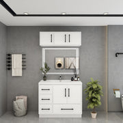 Victoria 42" Solid Wood Freestanding Bathroom Vanity in Gloss White | Better Vanity Solid Wood Floating Vanities