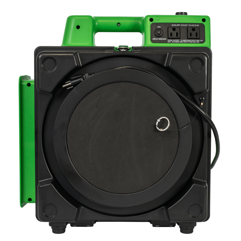 2 x 2480a green hepa air scrubber front view.
