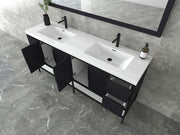 Matthew 24"-72" Glossy White Freestanding Vanity with Reinforced Acrylic Sinks (image 8)