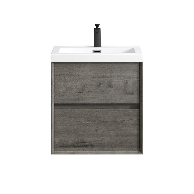Kingdee 24"-84" Wall Mounted Vanity with Reinforced Acrylic Sink