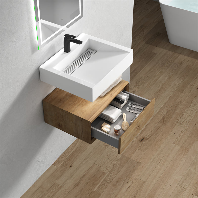 Alysa 24"-84" Floating Vanity with Reinforced Acrylic Sink