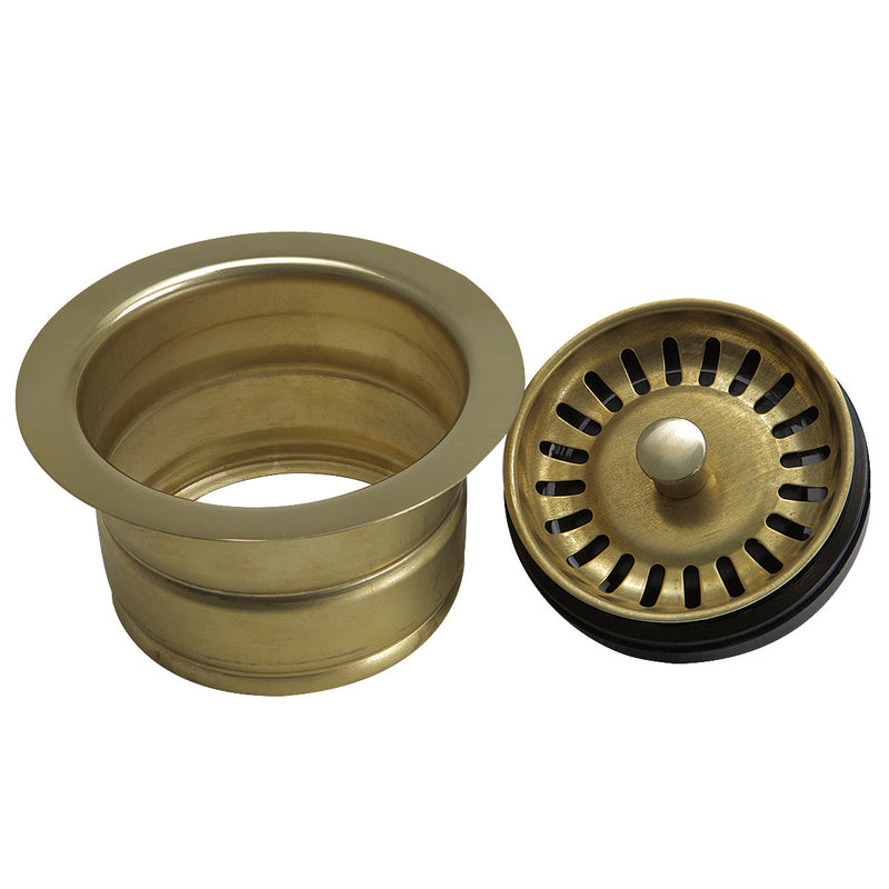 Nantucket Sinks 3.5EDF-BRS-P 3.5" Extended Flange Disposal Kitchen Drain (image 6)