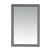 A rectangular mirror with a gray frame.
