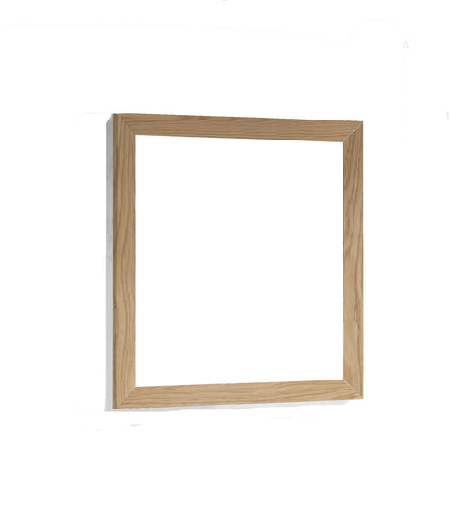 Empty wooden square frame.