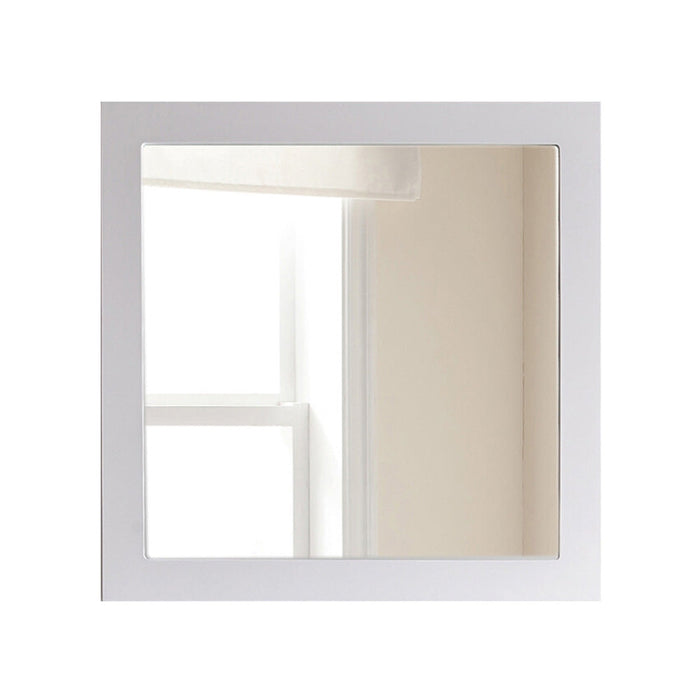 White square frame with window and wall reflection.
