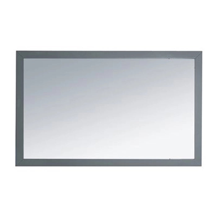 Rectangle mirror with gray frame.