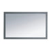 Rectangle mirror with gray frame.