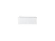 White floating vanity.
