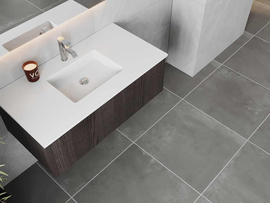 Laviva 313LGN-42CR Legno 42" Bathroom Vanity with VIVA Stone Solid Surface Countertop