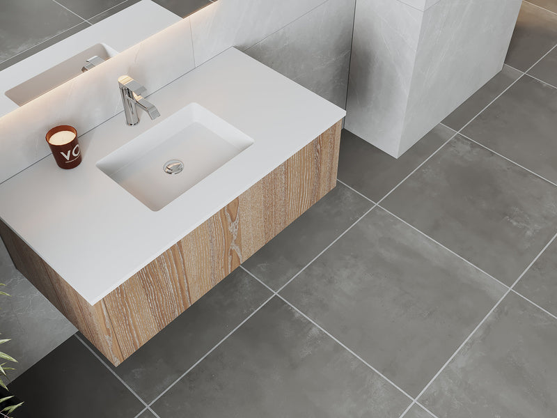 Laviva 313LGN-42WG Legno 42" Bathroom Vanity with VIVA Stone Solid Surface Countertop (image 3)