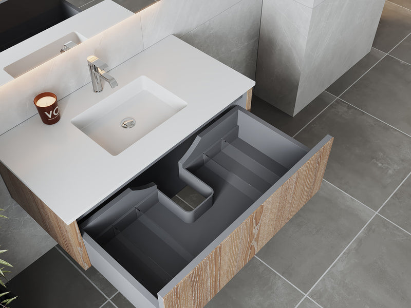 Laviva 313LGN-42WG Legno 42" Bathroom Vanity with VIVA Stone Solid Surface Countertop (image 4)