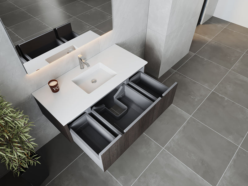 Laviva 313LGN-48CR Legno 48" Bathroom Vanity with VIVA Stone Solid Surface Countertop (image 4)