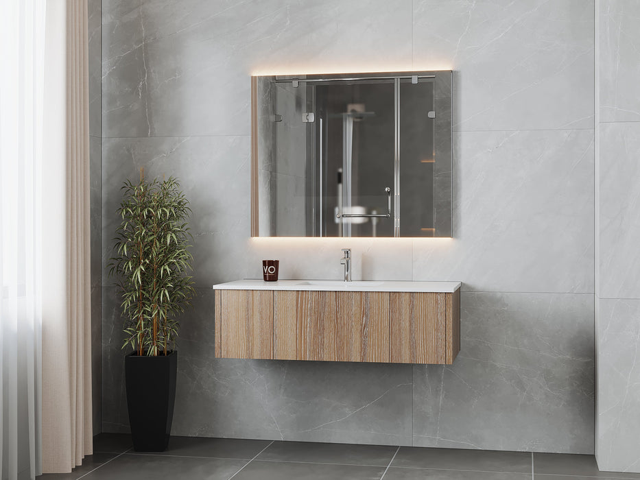 Laviva 313LGN-48WG Legno 48" Bathroom Vanity with VIVA Stone Solid Surface Countertop