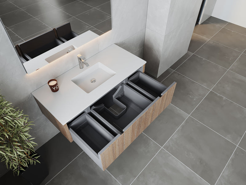 Laviva 313LGN-48WG Legno 48" Bathroom Vanity with VIVA Stone Solid Surface Countertop (image 4)