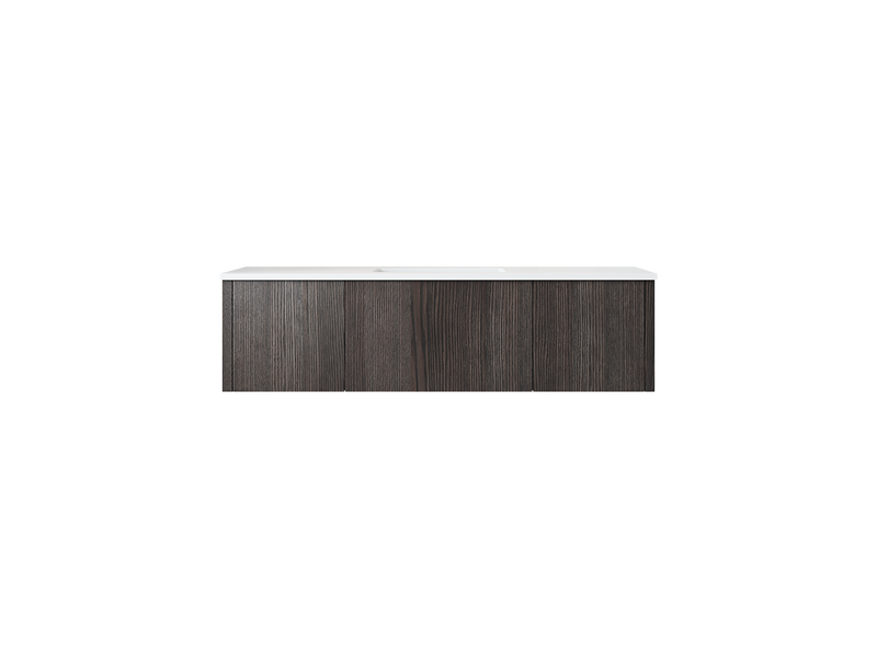 Laviva 313LGN-54CR Legno 54" Bathroom Vanity with VIVA Stone Solid Surface Countertop