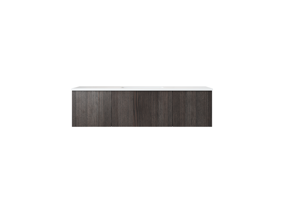 Laviva 313LGN-54CR Legno 54" Bathroom Vanity with VIVA Stone Solid Surface Countertop