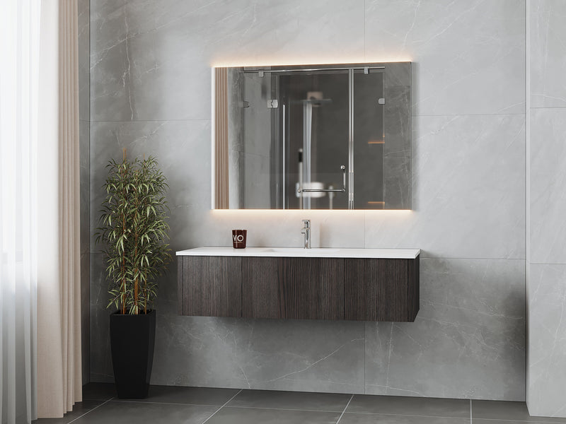 Laviva 313LGN-54CR Legno 54" Bathroom Vanity with VIVA Stone Solid Surface Countertop (image 2)