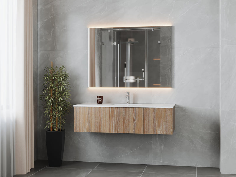 Laviva 313LGN-54WG Legno 54" Bathroom Vanity with VIVA Stone Solid Surface Countertop (image 2)