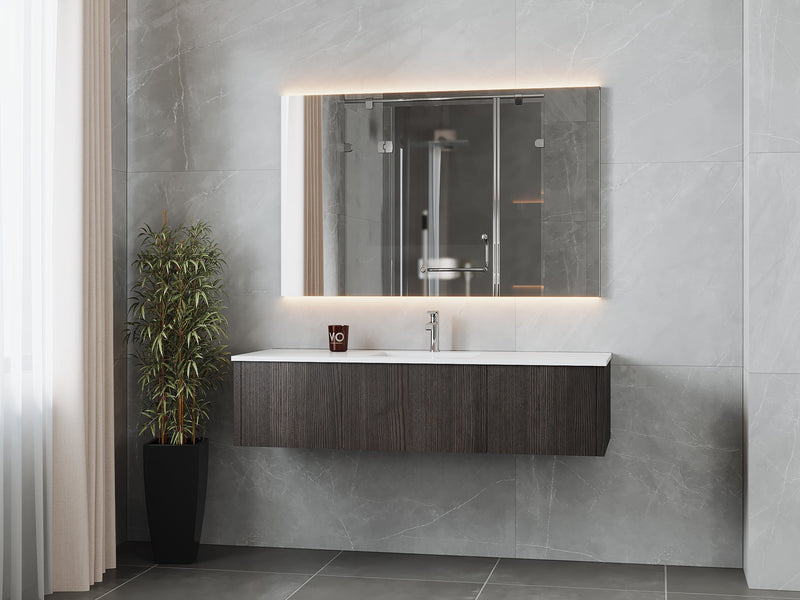 Laviva 313LGN-60CCR Legno 60" Single Sink Bathroom Vanity with VIVA Stone Solid Surface Countertop (image 2)