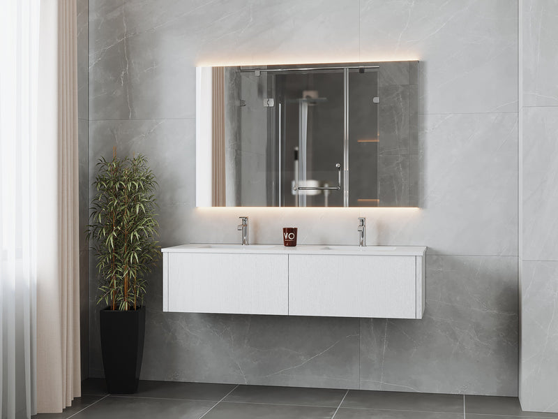 Laviva Legno Double Sink Bathroom Vanity with VIVA Stone Solid Surface Countertop (image 2)