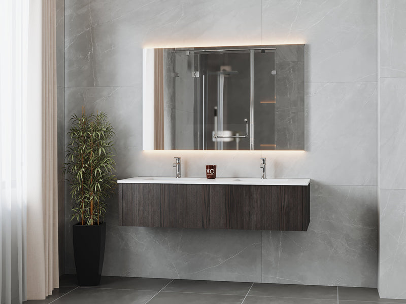 Laviva 313LGN-60DCR Legno 60" Double Sink Bathroom Vanity with VIVA Stone Solid Surface Countertop (image 2)