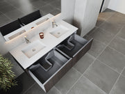 Laviva 313LGN-60DCR Legno 60" Double Sink Bathroom Vanity with VIVA Stone Solid Surface Countertop (image 4)