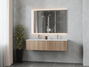 Laviva 313LGN-60DWG Legno 60" Double Sink Bathroom Vanity with VIVA Stone Solid Surface Countertop (image 2)