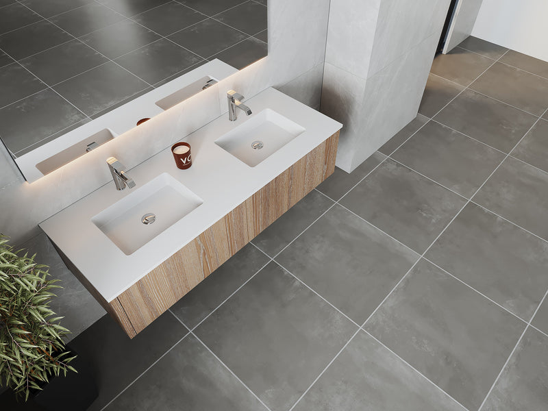 Laviva 313LGN-60DWG Legno 60" Double Sink Bathroom Vanity with VIVA Stone Solid Surface Countertop (image 3)