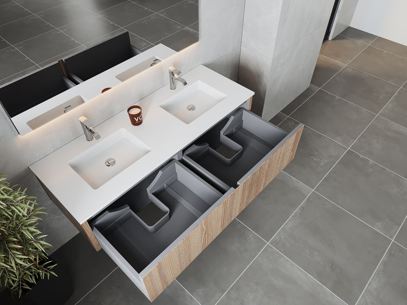 Laviva 313LGN-60DWG Legno 60" Double Sink Bathroom Vanity with VIVA Stone Solid Surface Countertop (image 4)