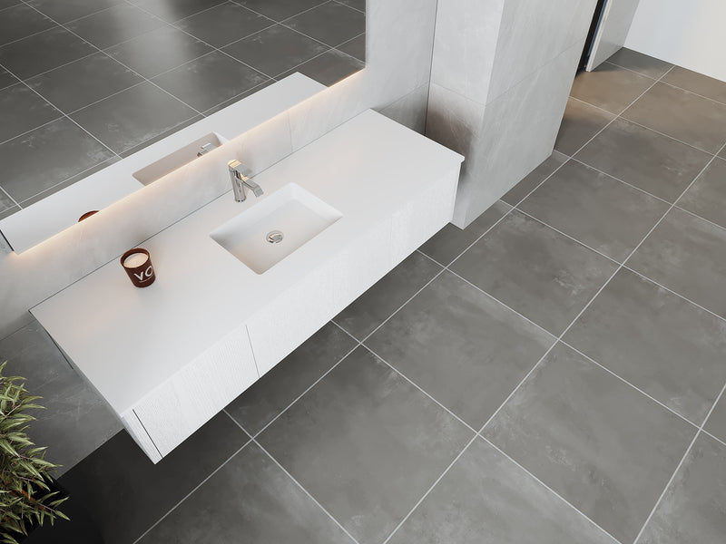 Laviva 313LGN-66AW Legno 66" Bathroom Vanity with VIVA Stone Solid Surface Countertop (image 3)