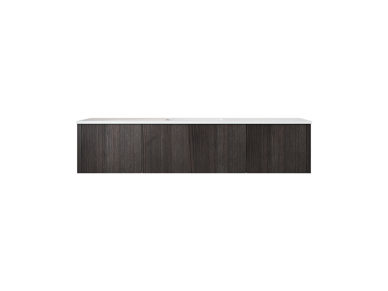 Laviva 313LGN-66CR Legno 66" Bathroom Vanity with VIVA Stone Solid Surface Countertop