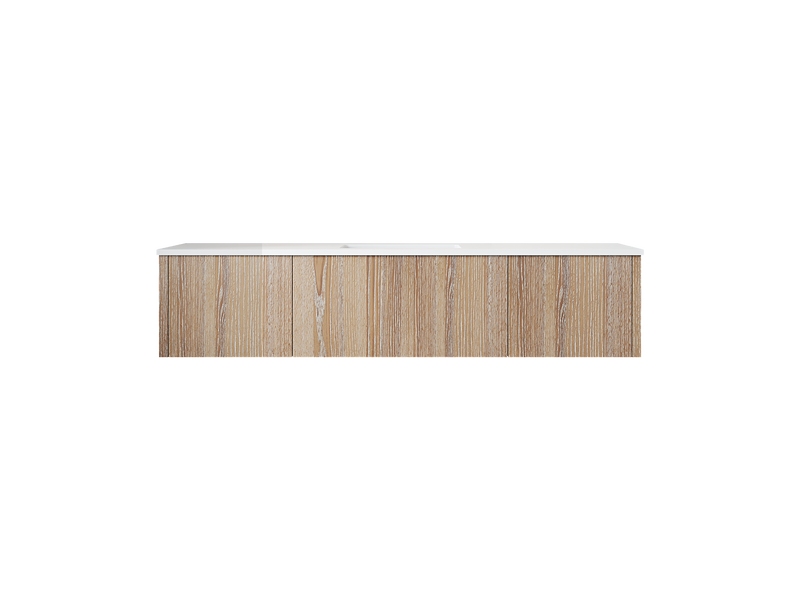 Laviva 313LGN-66WG Legno 66" Bathroom Vanity with VIVA Stone Solid Surface Countertop