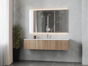 Laviva 313LGN-66WG Legno 66" Bathroom Vanity with VIVA Stone Solid Surface Countertop (image 2)
