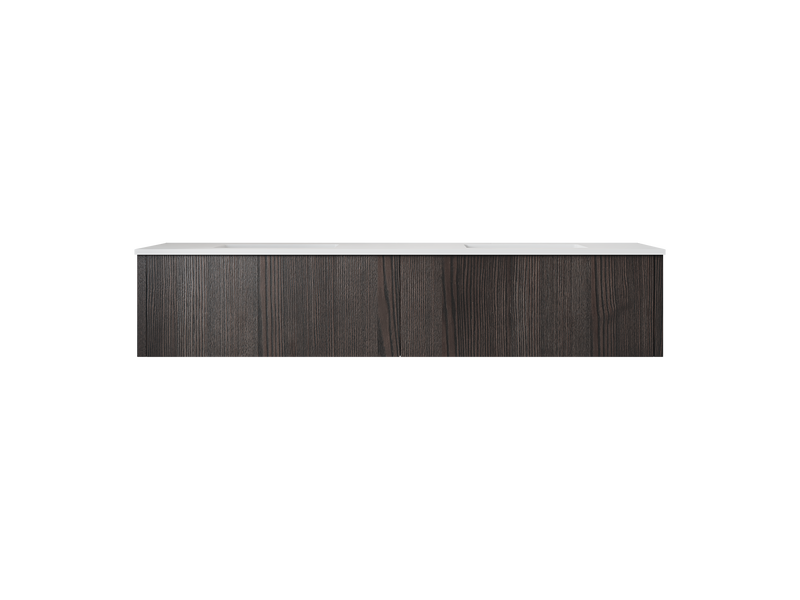 Laviva 313LGN-72DCR Legno 72" Double Sink Bathroom Vanity with VIVA Stone Solid Surface Countertop