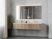Laviva 313LGN-72DWG Legno 72" Double Sink Bathroom Vanity with VIVA Stone Solid Surface Countertop (image 2)