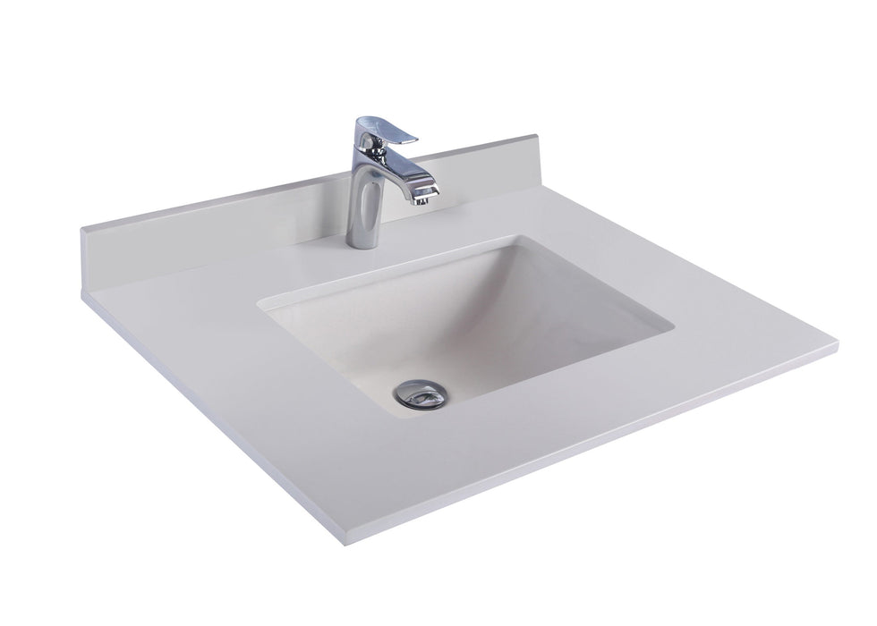 Laviva 313SQ1H-30 Forever 30" Single Hole Countertop with Rectangular Ceramic Sink