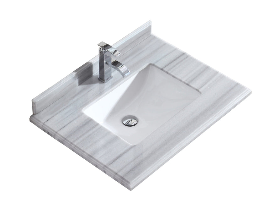 Laviva 313SQ1H-30 Forever 30" Single Hole Countertop with Rectangular Ceramic Sink