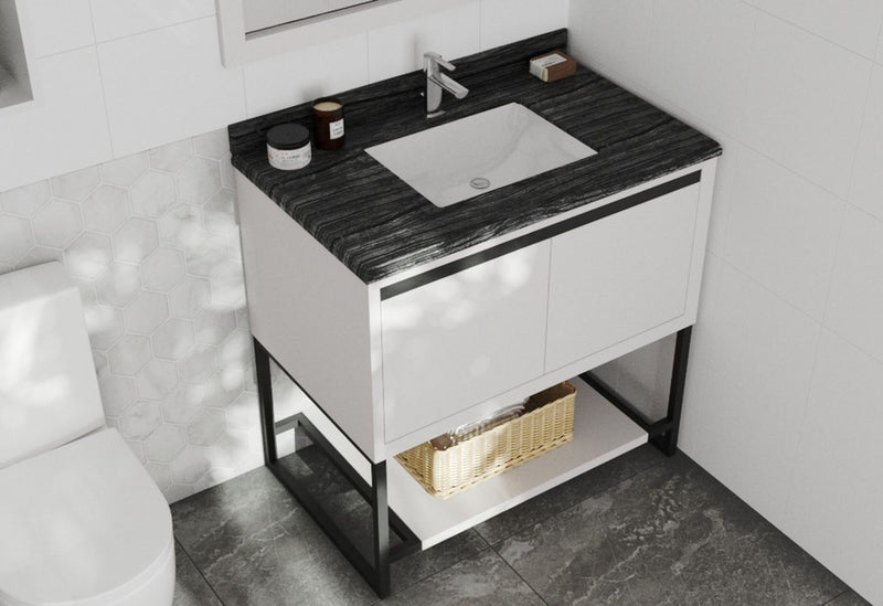 Laviva 313SQ1H-36 Forever 36" Single Hole Countertop with Rectangular Ceramic Sink (image 3)