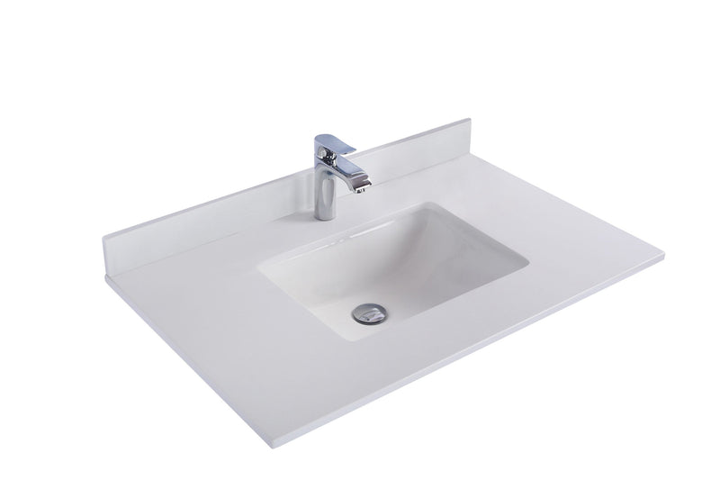 Laviva 313SQ1H-36 Forever 36" Single Hole Countertop with Rectangular Ceramic Sink (image 5)
