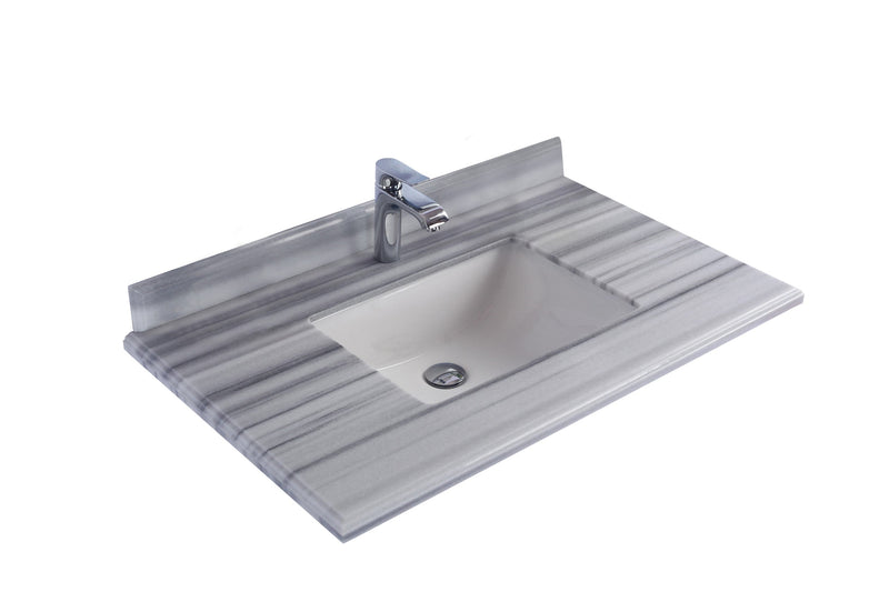 Laviva 313SQ1H-36 Forever 36" Single Hole Countertop with Rectangular Ceramic Sink (image 6)