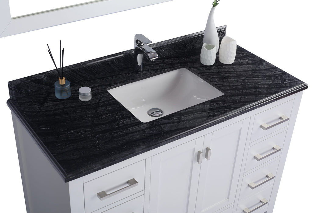 Laviva 313SQ1H-48 Forever 48" Single Hole Countertop with Rectangular Ceramic Sink