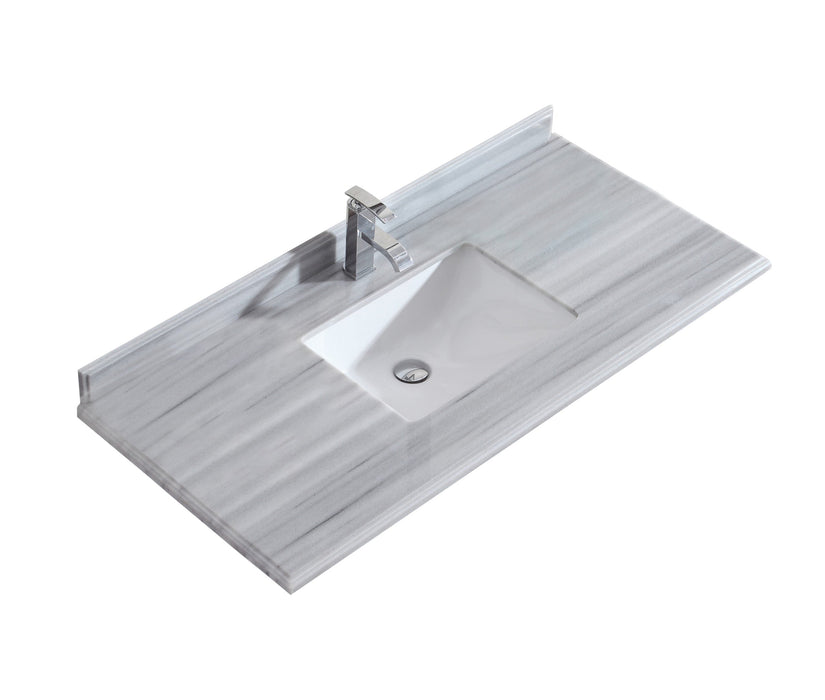 Laviva 313SQ1H-48 Forever 48" Single Hole Countertop with Rectangular Ceramic Sink