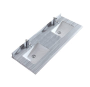 Laviva 313SQ1H-60 Forever 60" Single Hole Countertop with Double Rectangular Ceramic Sinks (image 6)