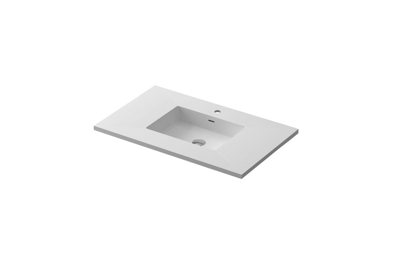 Laviva 313SQ1HSS-36 Forever VIVA Stone 36" Solid Surface Countertop with Integrated Sink
