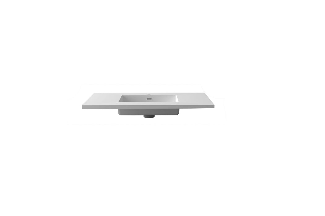 Laviva 313SQ1HSS-36 Forever VIVA Stone 36" Solid Surface Countertop with Integrated Sink