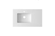 Laviva 313SQ1HSS-36L-MW Forever VIVA Stone 36" Solid Surface Countertop with Left Offset Integrated Sink